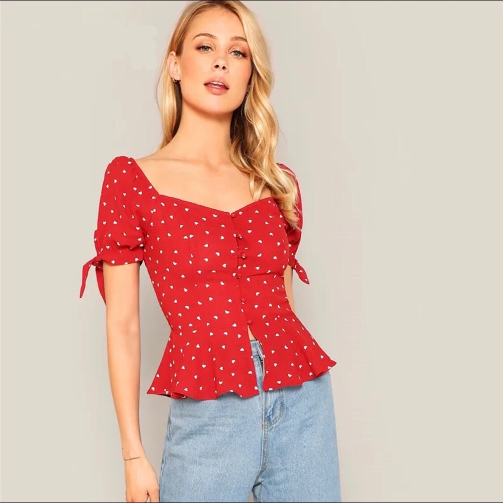 Francesca’s Red Blouse
